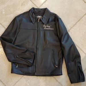 Harley Davidson leather jacket, sz large